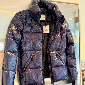 NWT SAM. Freestyle Down Jacket. Color Dark Marine. Size M.